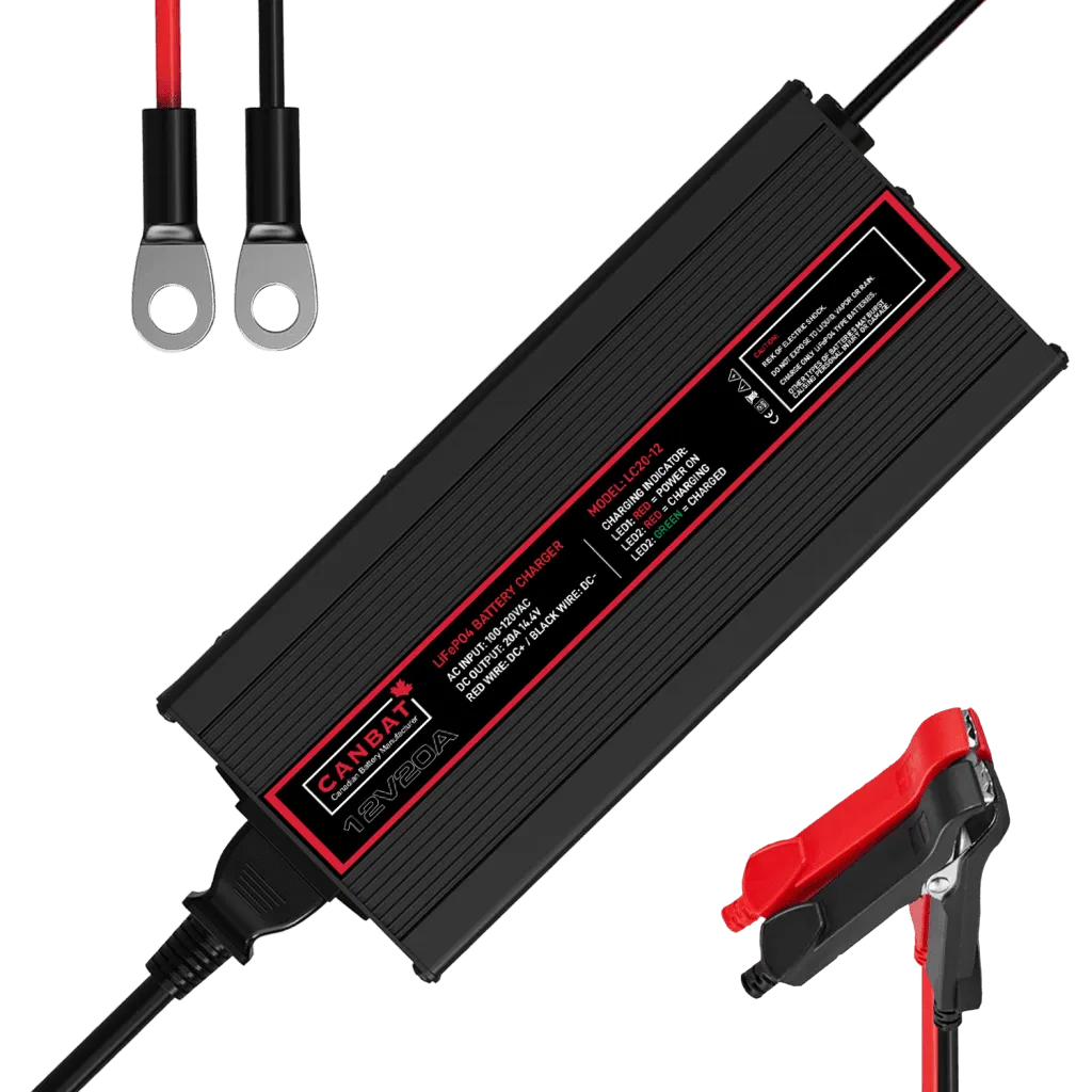 12V 20A Lithium Battery Charger (LiFePO₄)